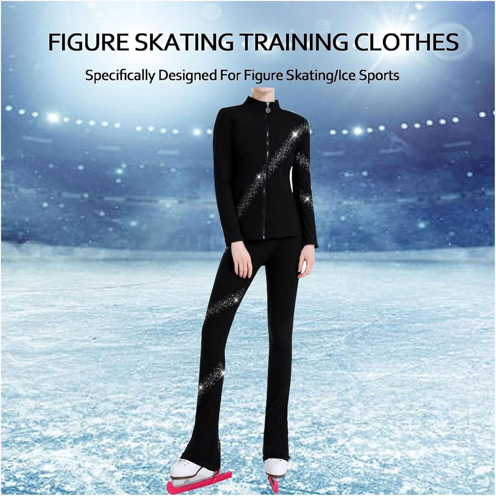 Pantalon de Patinage Artistique Collants Chauds De Qualité Pantalon Patinage D'entraînement De Patinage Artistique pour Femmes Pantalons