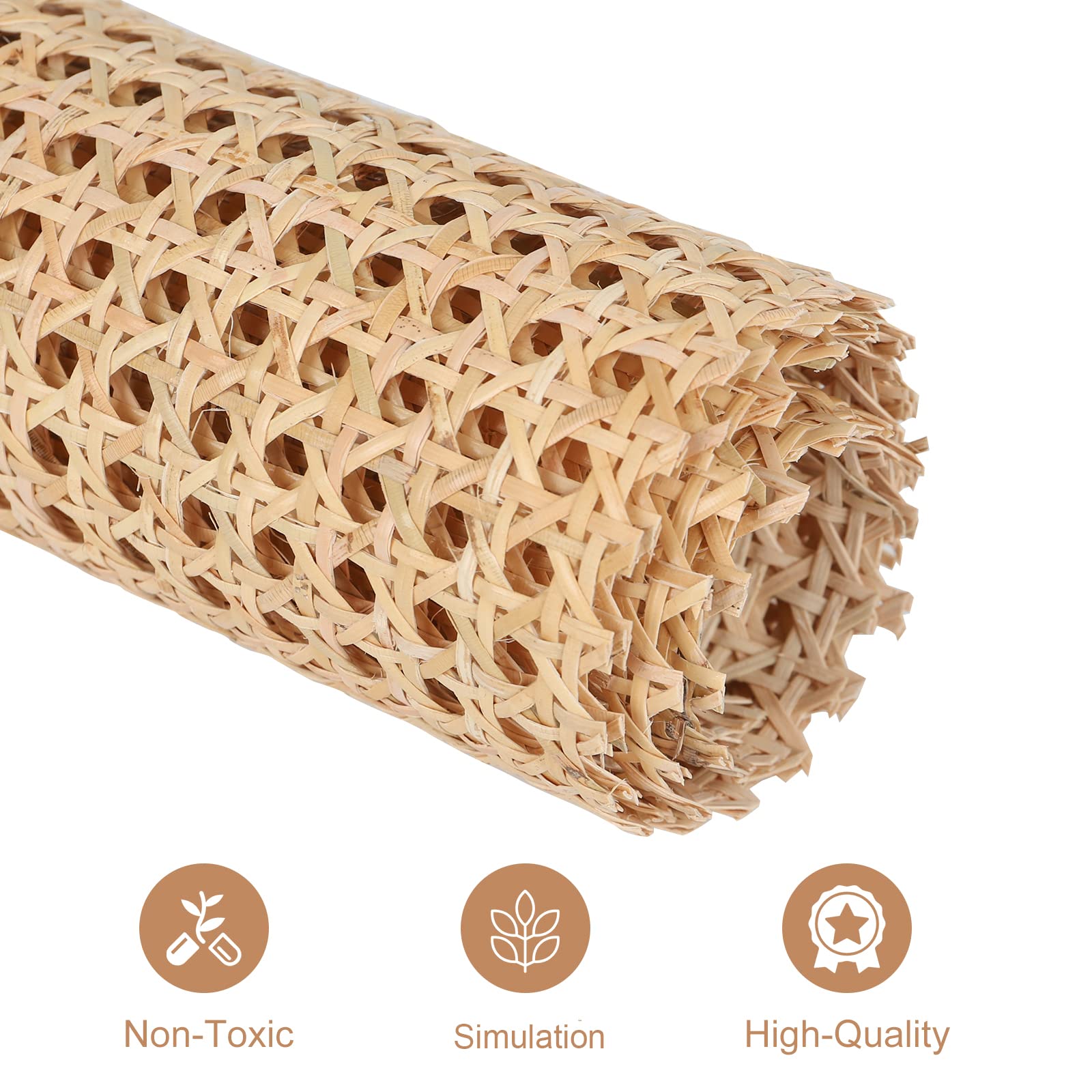 Cinghia in rattan naturale, intrecciata viennese, in rattan naturale, fatta a mano, per il fai da te, decorazione della casa, intreccio a nido d'ape in tubo intrecciato (35 x 100 cm)