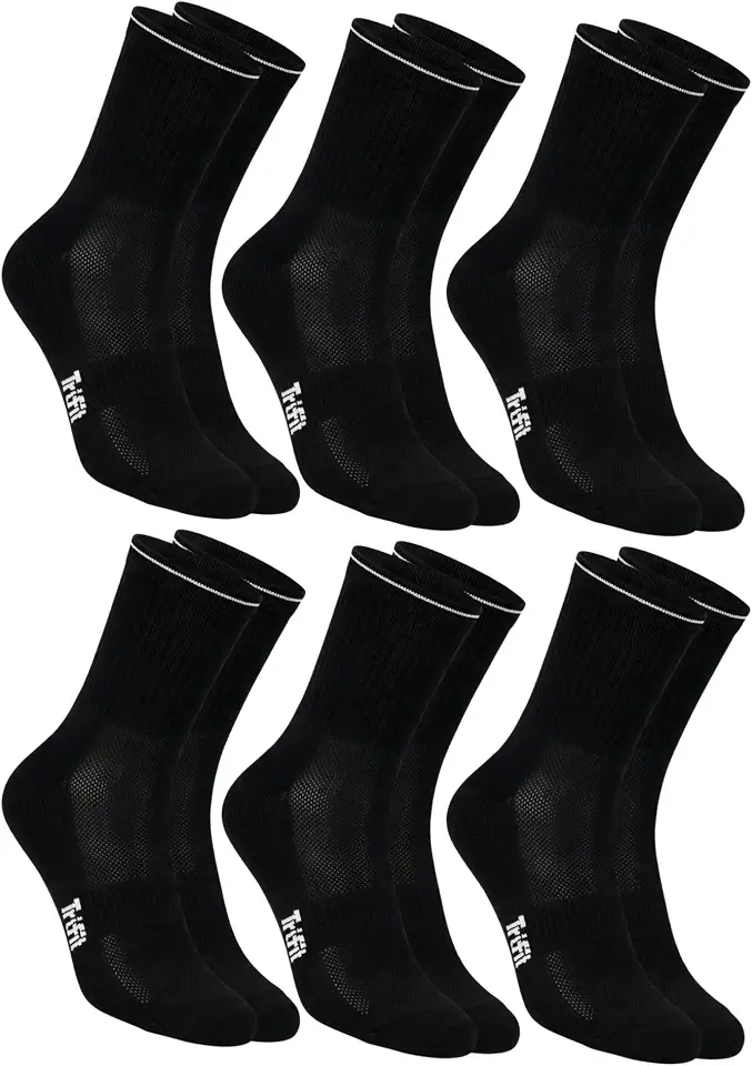 Kit 6 Pares Meia Corrida Poliamida Trifil Cano Médio Academia Esportiva Original