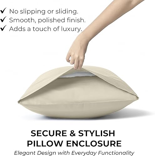 Miniatura 5 de Sábanas de Cama de Algodón 100% Natural  Juego de Sábanas Cal King de Tejido Satén de Una Sola Capa 500 TC  Ropa de Cama Sólida Suave e