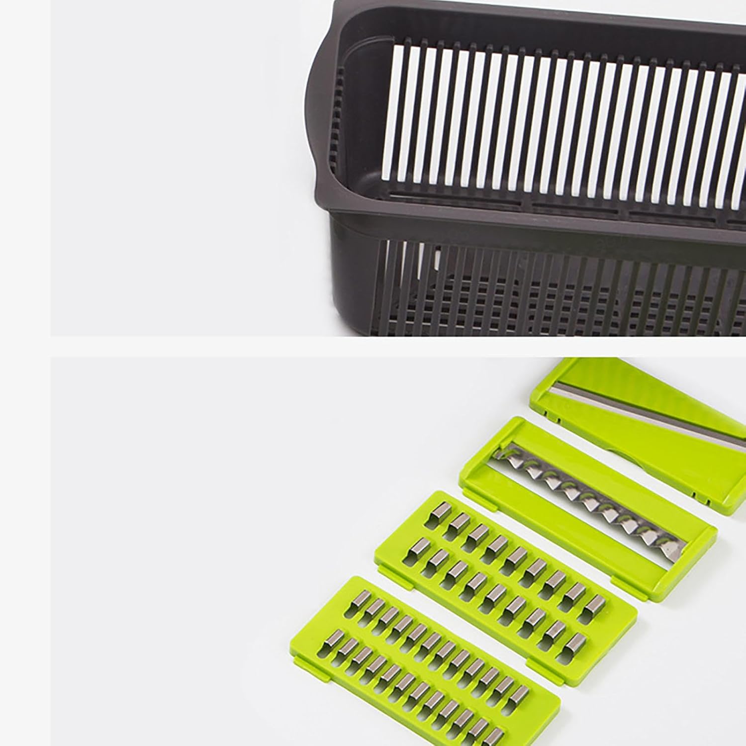 Vegetable Chopper Slicer Dicer, Adjustable Slicer Dicer with 6 Stainless Steel Blades, Kitchen Vegetable Slicer Dicer Cutter, for Onion Veg Garlic,A