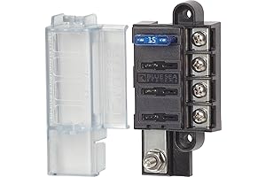 Blue Sea Systems 5045 ST Blade Fuse Block Compact Set with Cover...