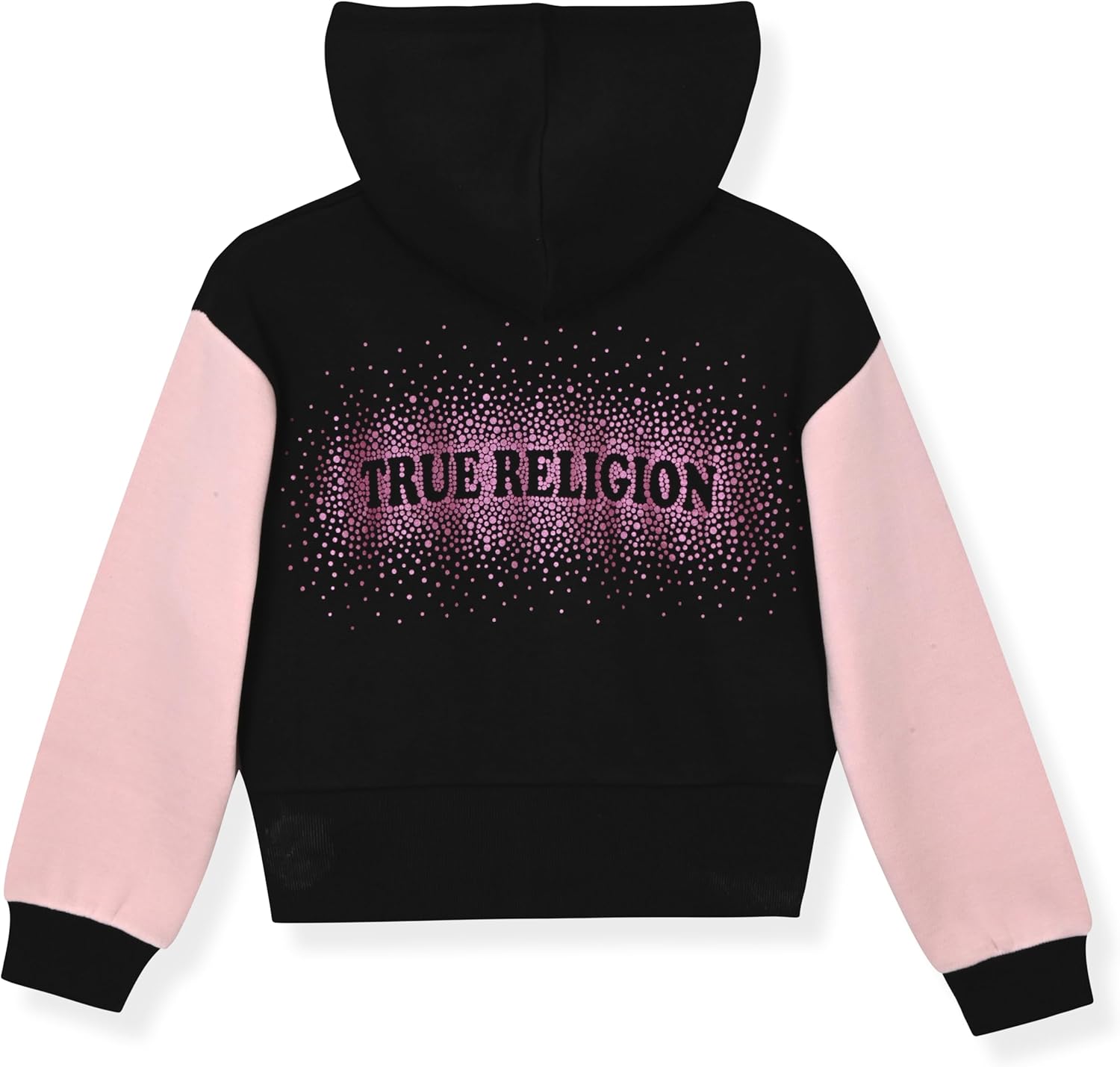 True Religion Girls 3 Piece Fleece Set – Hoodie, Tee Shirt & Jogger/Legging Outfit, Rhinestud & Foil Details (Sizes 4-14) - Image 5