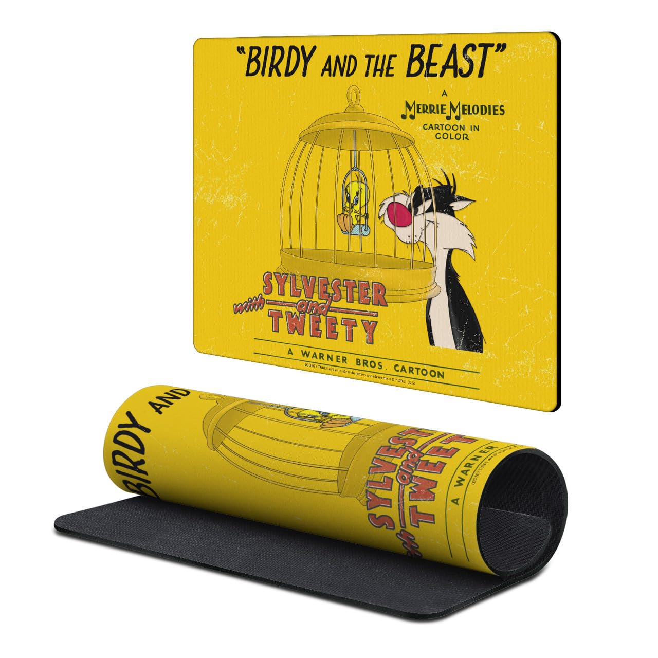 Head Case Designs Officially Licensed Looney Tunes Tweety &amp; Sylvester Character Art 9.84 x 11.81 x 0.12 inches (250 x 300 mm) - S Gaming Office Desk PC Keyboard Mouse Mat Pad