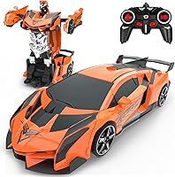 Vista 1 de BLUEJAY Transform - Coches RC para niños 4-7, 8-12, 2.4Ghz a escala 118, robot transformador de auto a control remoto, deformación con un botón