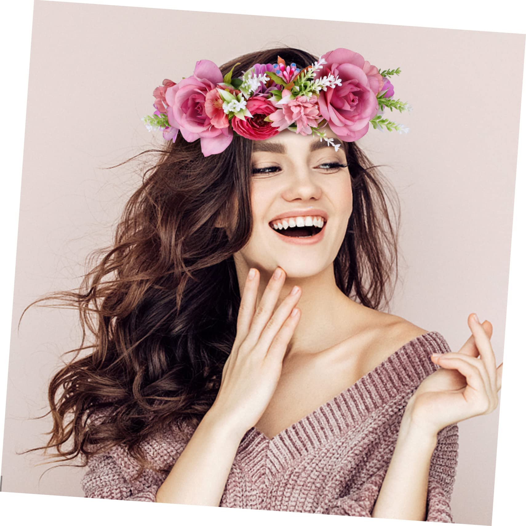 minkissy 8stücke Handgemachte Rosenblüten Haarband Für Blumenkranz Festival Haarschmuck Fotorequisiten Für Partys Stilvolles Accessoire Für Besondere Anlässe