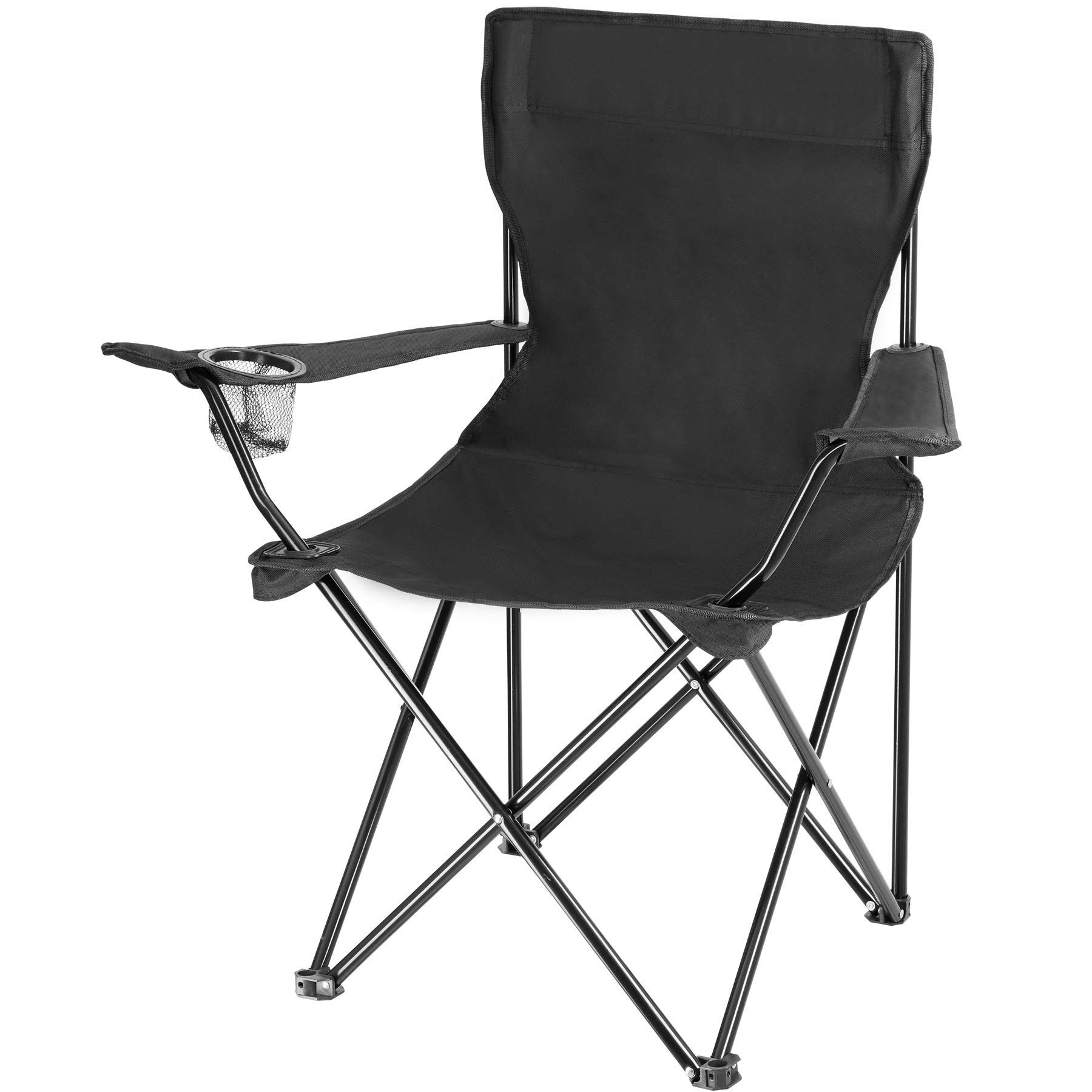 tectake® Lot de 2 Chaise Pliante Camping Fauteuil Pliable Chaise de Plage Ultra léger avec Porte Gobelet et Sacs de Transport, Rembourrage en Mousse, Idéal Voyages, Pêche, Festival, Camping, Plage