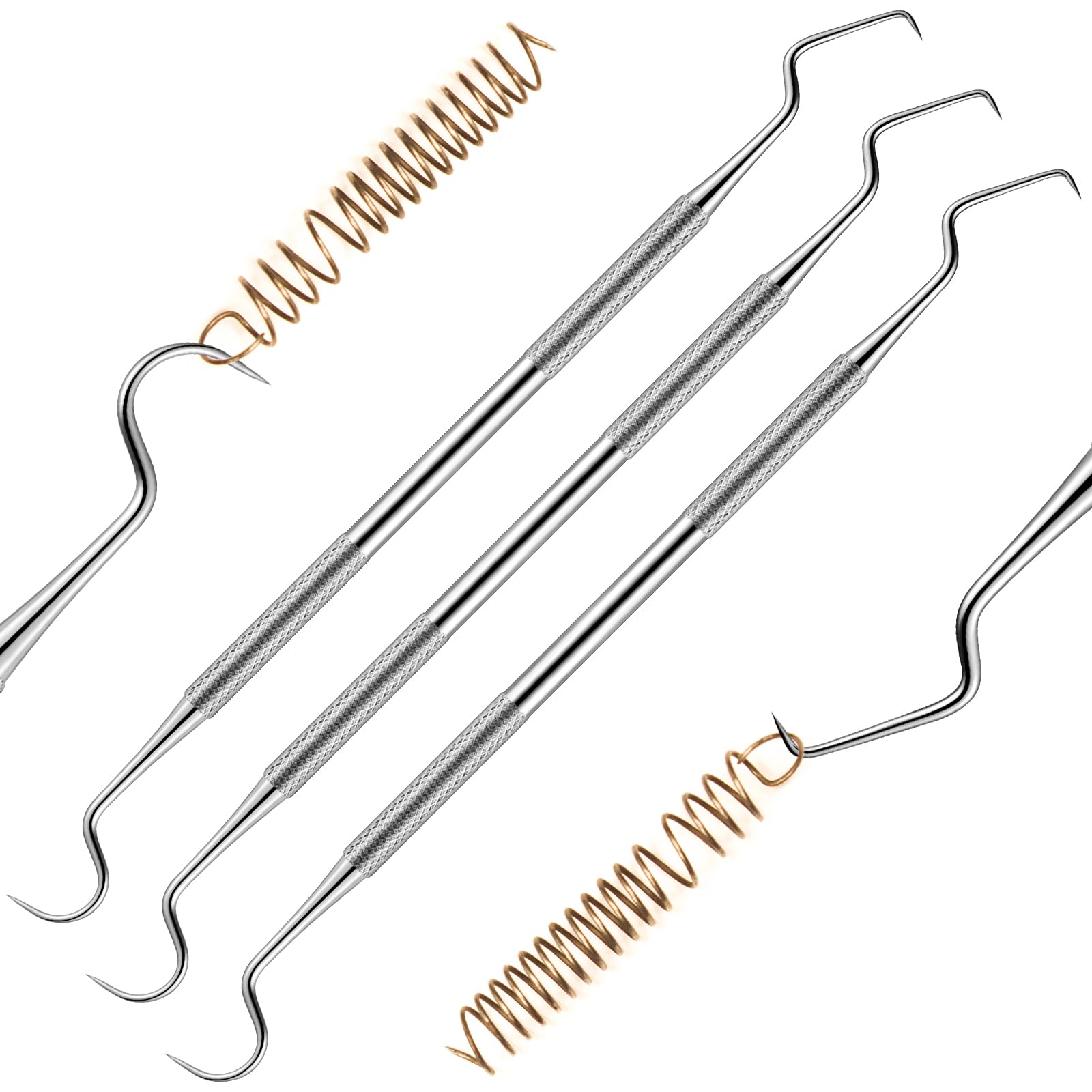 MorningRo 3 Pack 6.4 Inch Spring Tool Hooks Lifter Stainless Steel Spring Wrench Spring Hooks