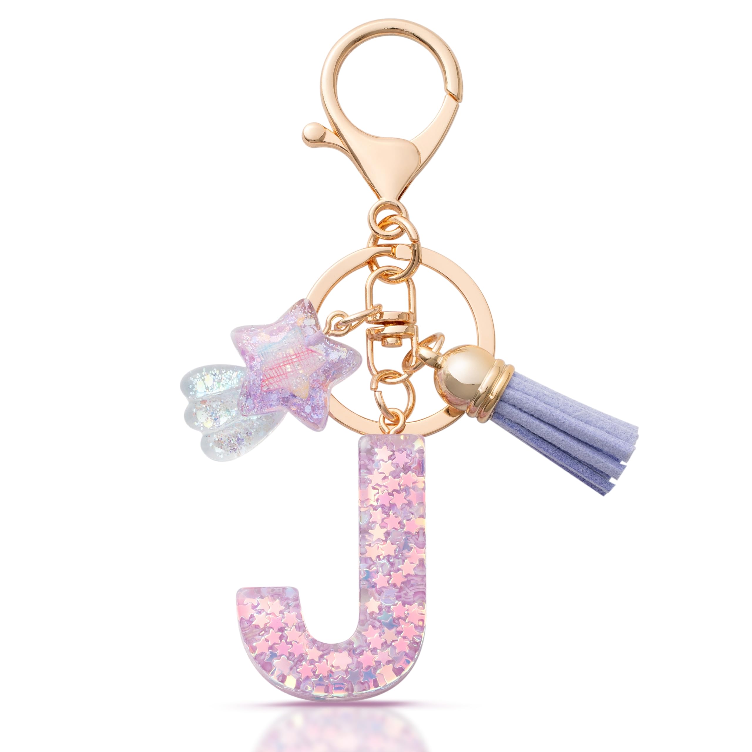 MORSUNBELA Schlüsselanhänger Buchstabe Keychain Letter Schlüsselanhänger mit Anfangsbuchstaben Geschenke für Mädchen Frauen Damen