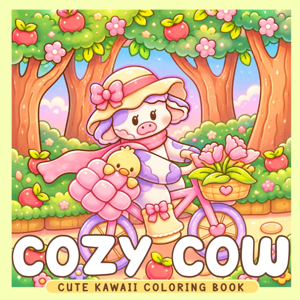 Cozy Cow Coloring Book: Charming Farm Life Coloring Pages Featuring Sweet Animals, Countryside Scenes, and Fun Activities for Everyone Stress Relief