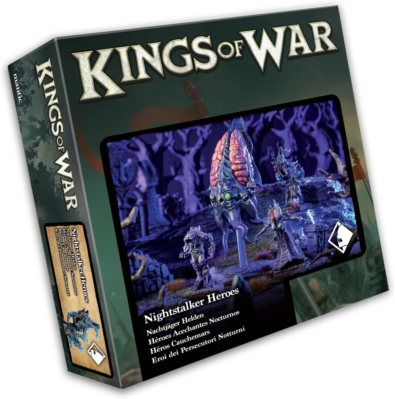 Mantic Entertainment. Kings of War Nightstalker Heroes. MGKWNS203, Unassembled and unpainted