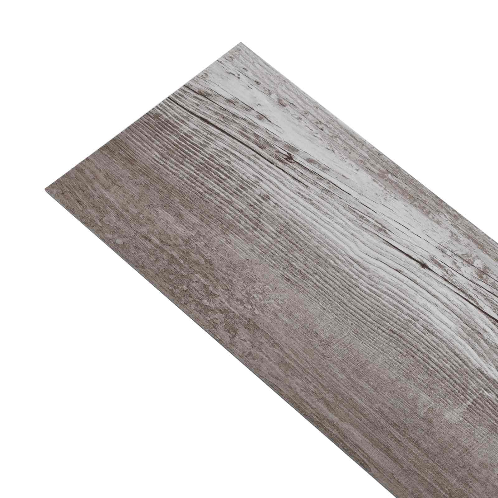 Zestaw 36 samoprzylepnych desek podłogowych PCW, 5,02 m², brązowe, matowe drewno | Prostokątny, do użytku w pomieszczeniach, łatwy w pielęgnacji, trwały