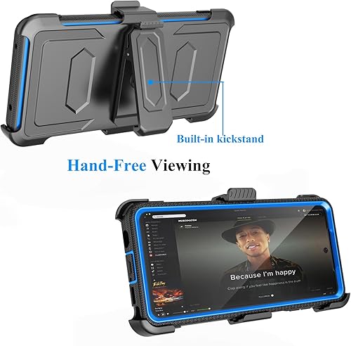 Miniatura 3 de Njjex Funda para Moto G Stylus 2022 5G, para Motorola G Stylus 2022 5G, Nbeck a prueba de golpes resistente protector de pantalla integrado con clip