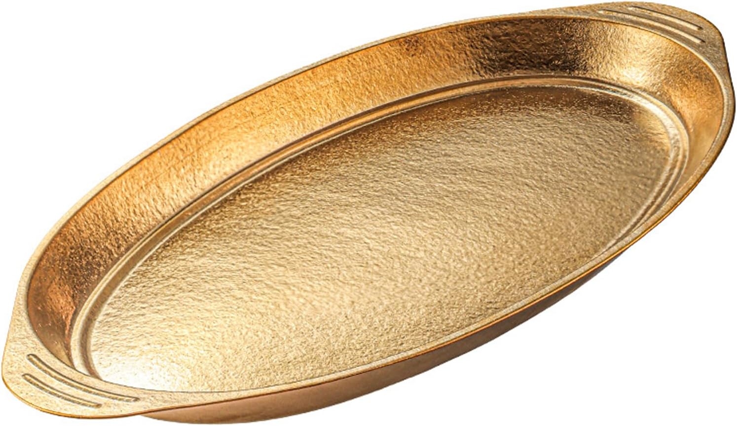 Titanium Fish Plates Oval Serving Dishes Large Capacity Dual-Ear Design, Extra-Thick Flat Bottom Perfect for Camping, Picnics, Outdoor Dining & Home Use RT070T (L)