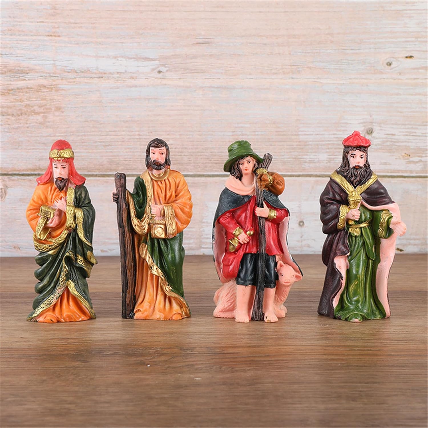 10pcs Nativity Scene Set Resin Manger Christmas Figurines