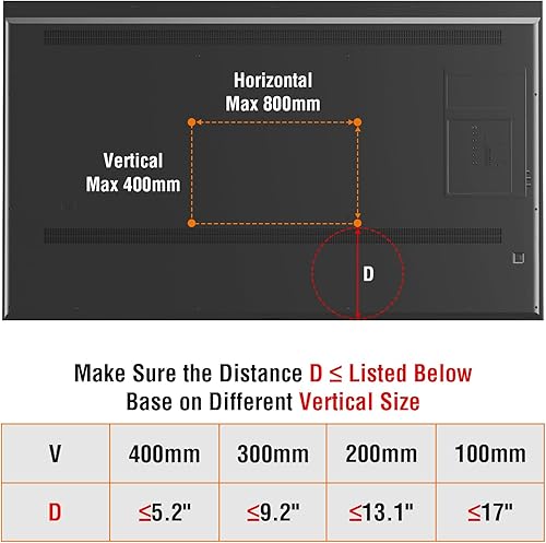 Miniatura 6 de ELIVED Soporte universal para TV de mesa para la mayoría de televisores de pantalla plana LCD LED de plasma de 27 a 55 pulgadas, base de TV con