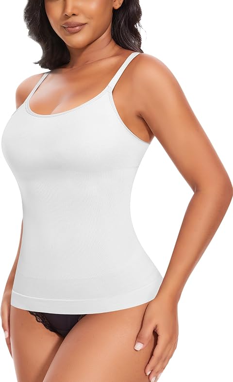 YARRCO Shape Unterhemd Damen Tank Top Bauchweg Shapewear Sport Tanktop Figurformendes Trägertop Body Shaper Hemdchen Nahlos Formendes Camisole Shaping Hemd