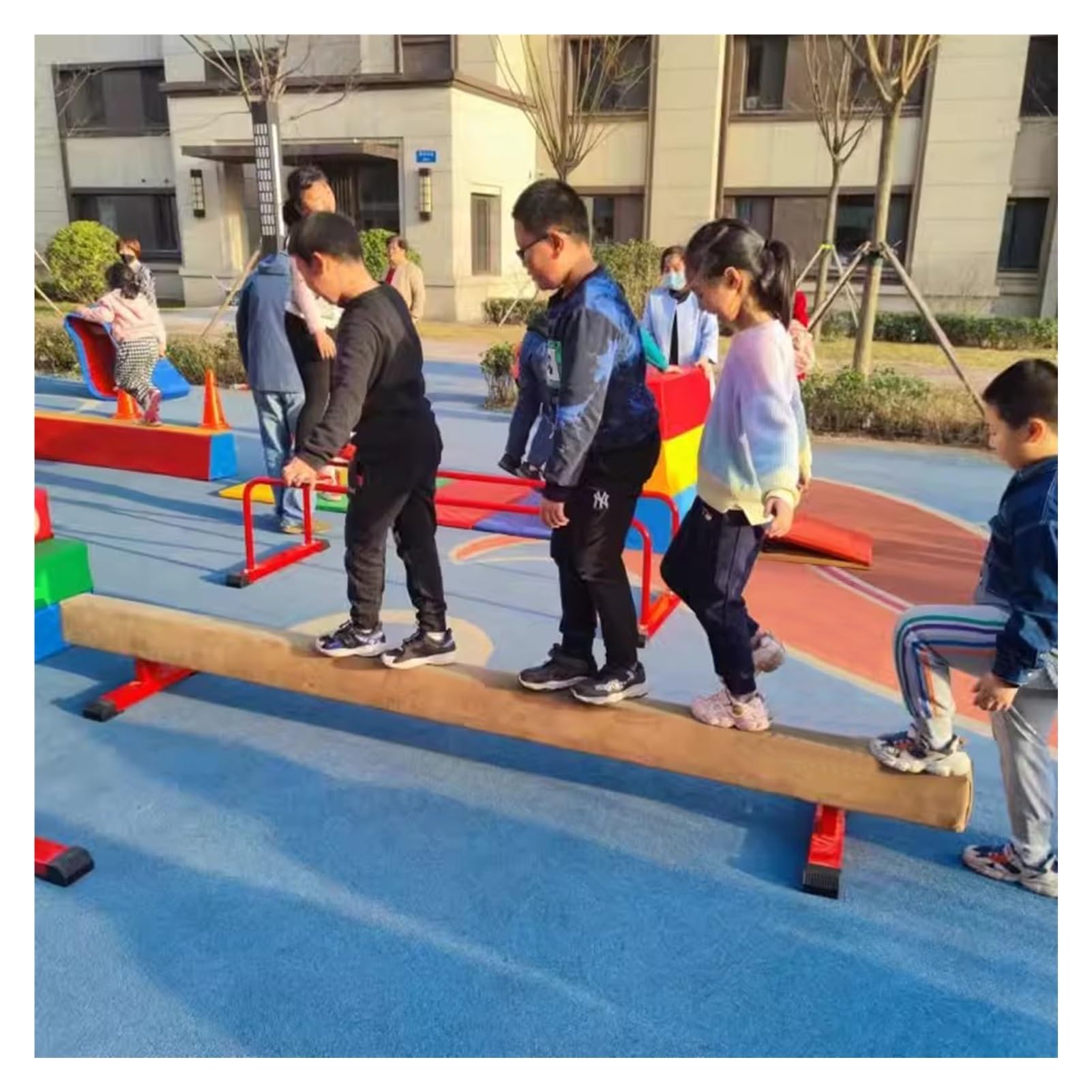 YXXSDP Extre-Long Home Balance Beam for All Gymnastics Skills Training, Heavy Duty Portable Floor Stand Walking Beams, with Anti-Slip Bottom, Load 220lbs