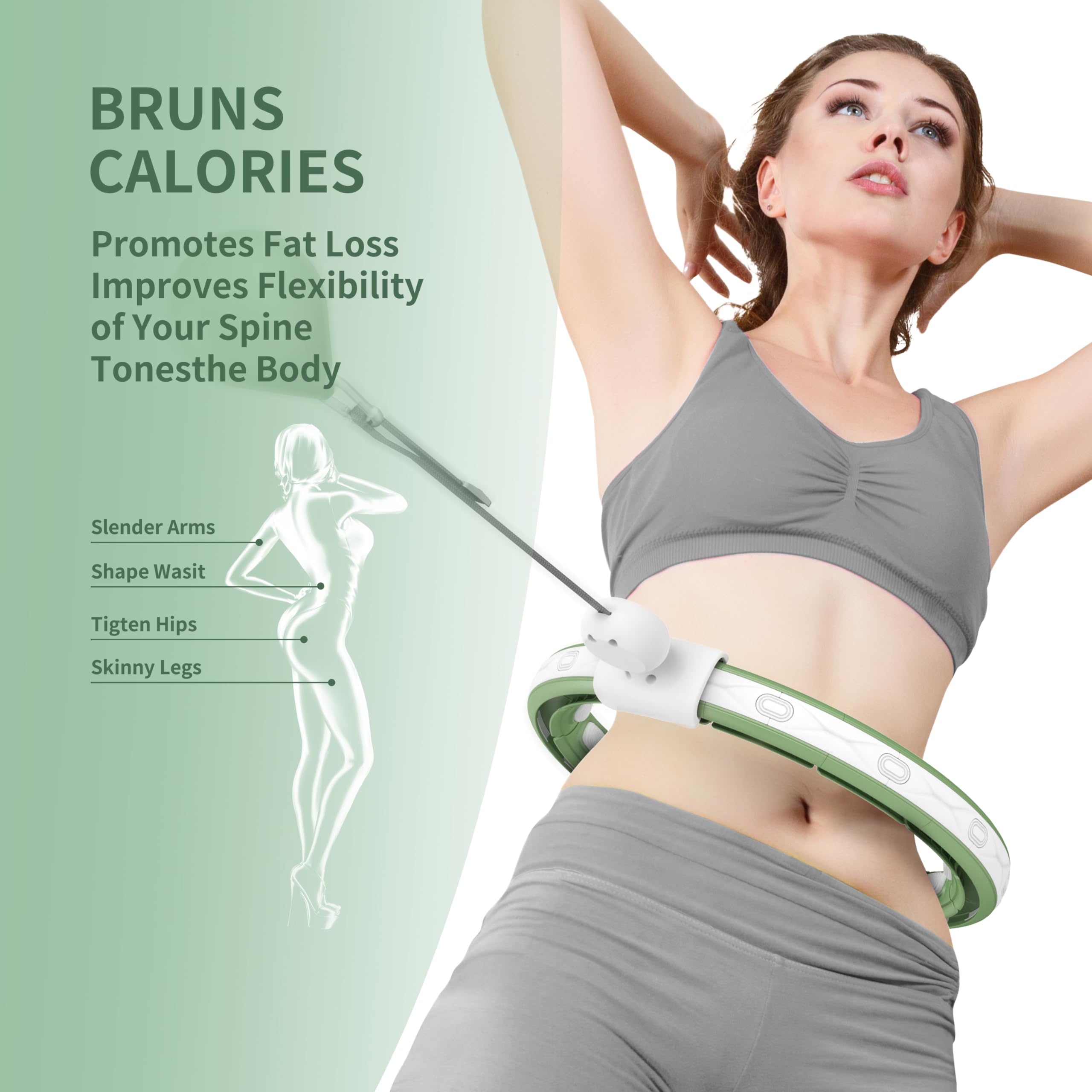 Cerceau Intelligent Pour Adultes, 24 Nœuds Amovibles Et Réglables Avec