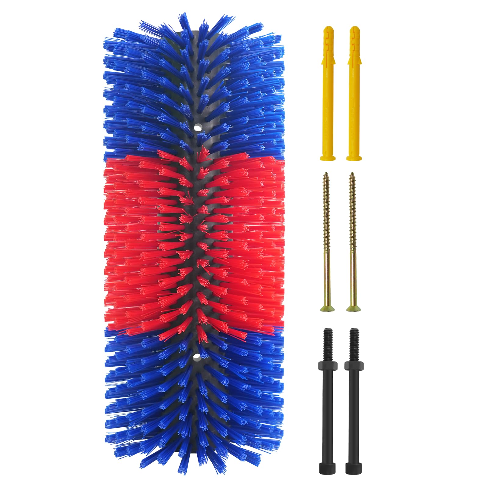 6 Best Pig Hair Removal Tool For Drill In 2025 8 livestock scratching brush cow scratcher Brush horse brushes Full Massage Grooming Brush with 4 Screws for Goat,Cattle,Cow,Sheep, Horses,Pigs and Other Livestock Animal Back Scratching