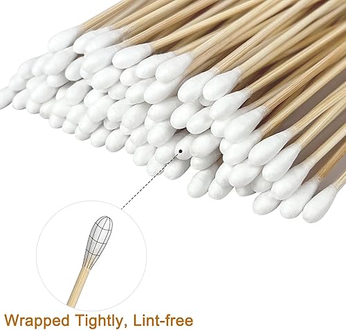 Miniatura 2 de Hisopos de limpieza de pistolas, puntas de doble extremo, suministros de limpieza de pistola de 6 pulgadas, hisopos largos de algodón con palos de