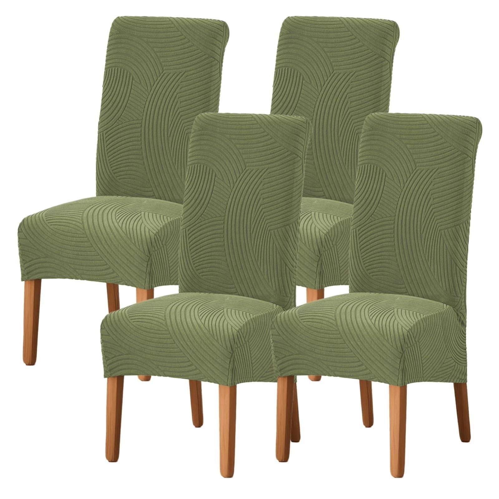 NMVAWIPT Stretch Dining Room Chair Covers, High-Back, For Home Restaurant Living Banquet,Removable And Machine Washable(#1,4Pcs)