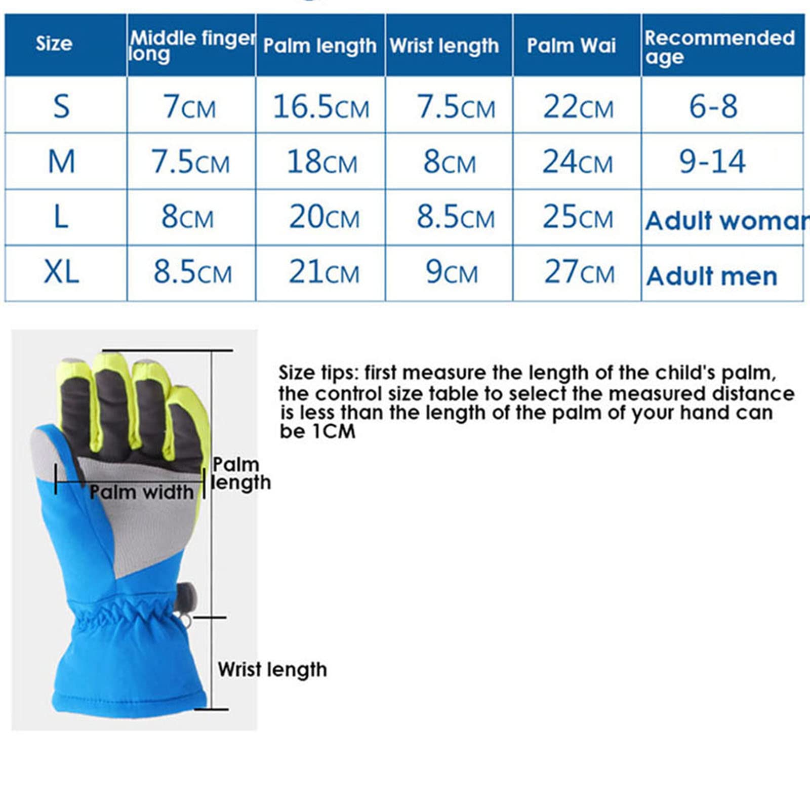 Hiver Chaud Snowboard Ski Gants Imperméable Ski Respirant Épaissir Chaud Mitaines De Neige pour Hommes, Femmes, Enfants