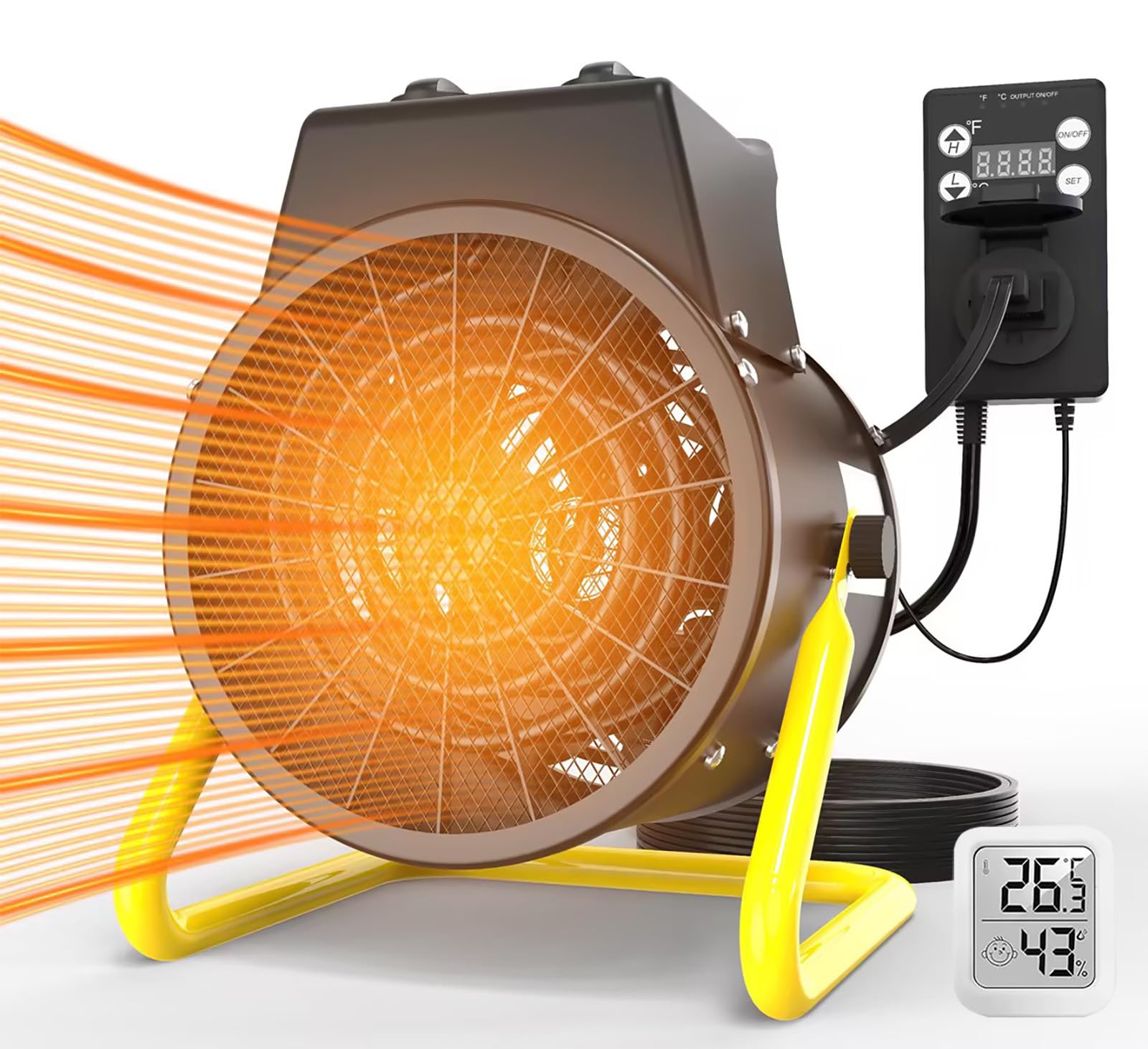 SISUPASSIE Greenhouse Heater with Thermostat