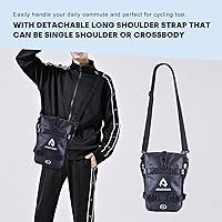 Vista 4 de Bolsa impermeable para parachoques de motocicleta, bolsa de barra de choque de motor de 6 L con correa para el hombro, bolsa de marco lateral