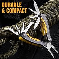 Vista 8 de Mini Multiherramienta de Bolsillo 12 en 1 con Cuchillo y Alicates - Mejor Accesorio de Utilidad Todo en Uno Multiusos para Hombres y Mujeres - Mejor