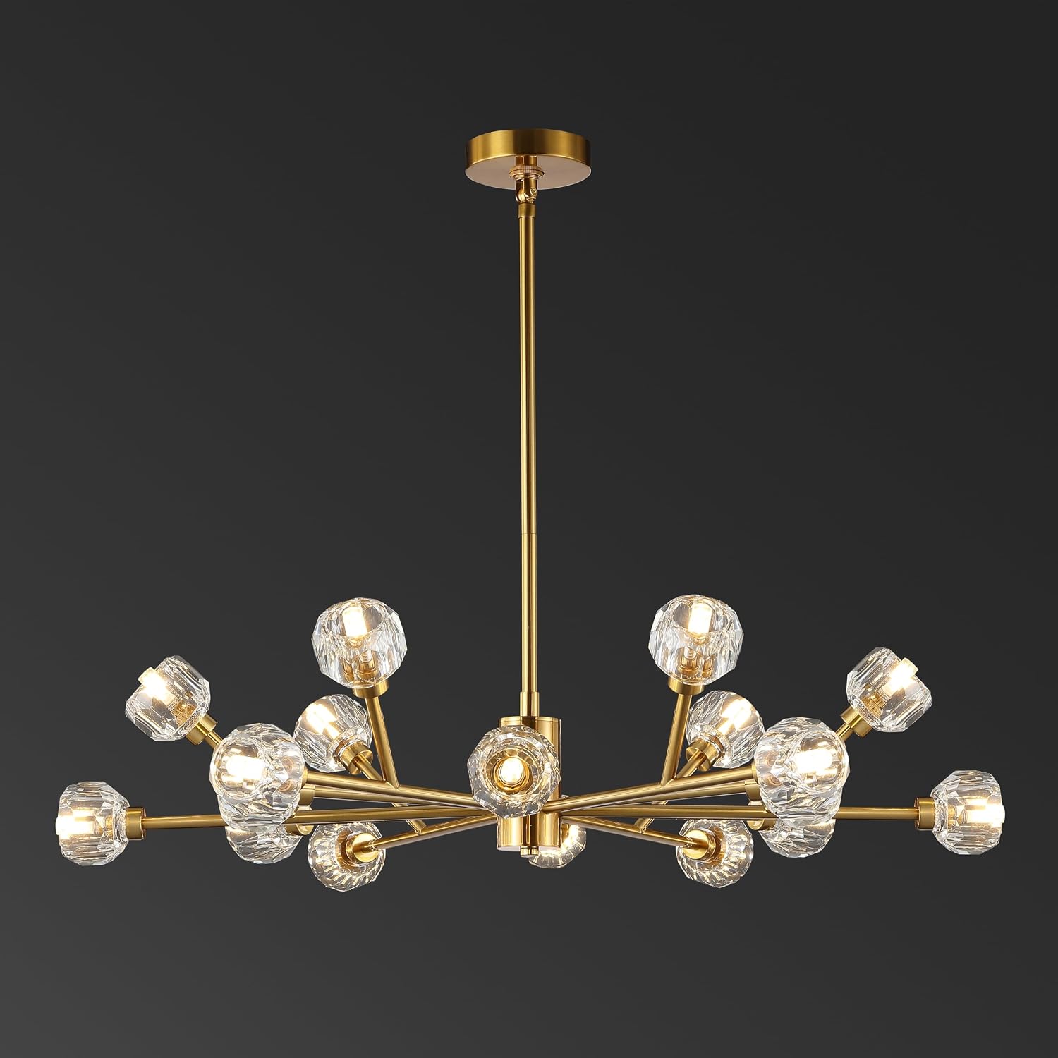 SAFAVIEH Couture Collection Breyer Sputnik Nickle Crystal Adjustable Chandelier
