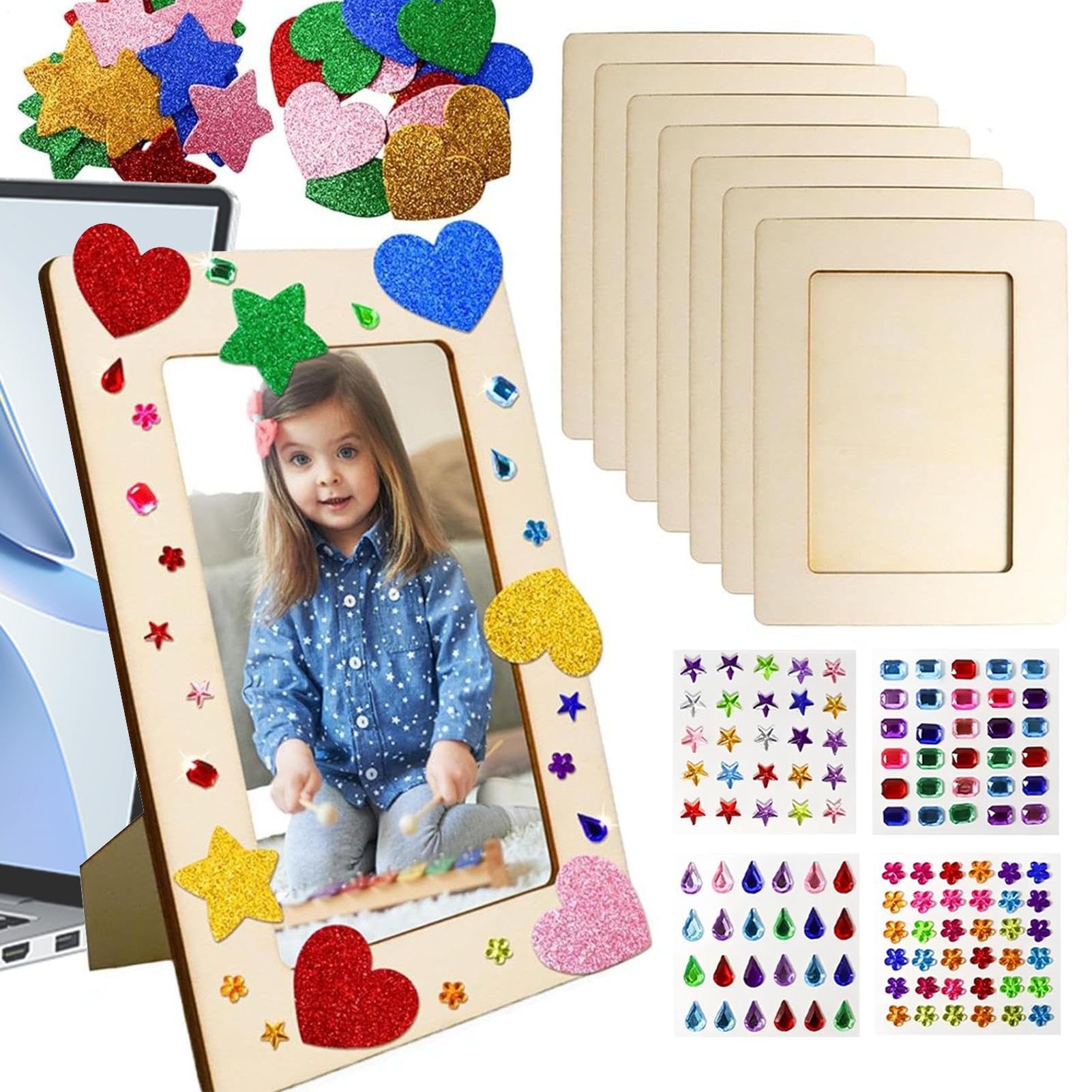 Cadres photo en bois pour sublimer vos dessins de travaux manuels sans colle ni outils