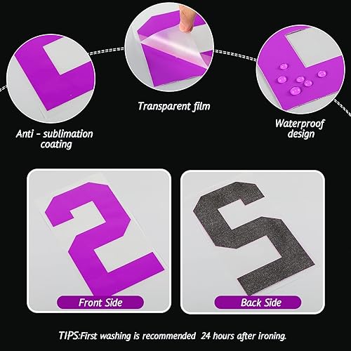 Miniatura 4 de 22 camisetas con números para planchar con números de transferencia de calor, números del 0 al 9, números de jersey, planchar con números suaves