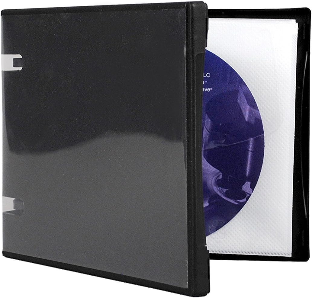 UniKeep Disc 5 CD/DVD Wallet with Pages - Case of 30 (Black)