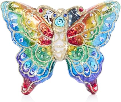 Jay Strongwater Rainbow Butterfly Glass Ornament - SDH20101-250