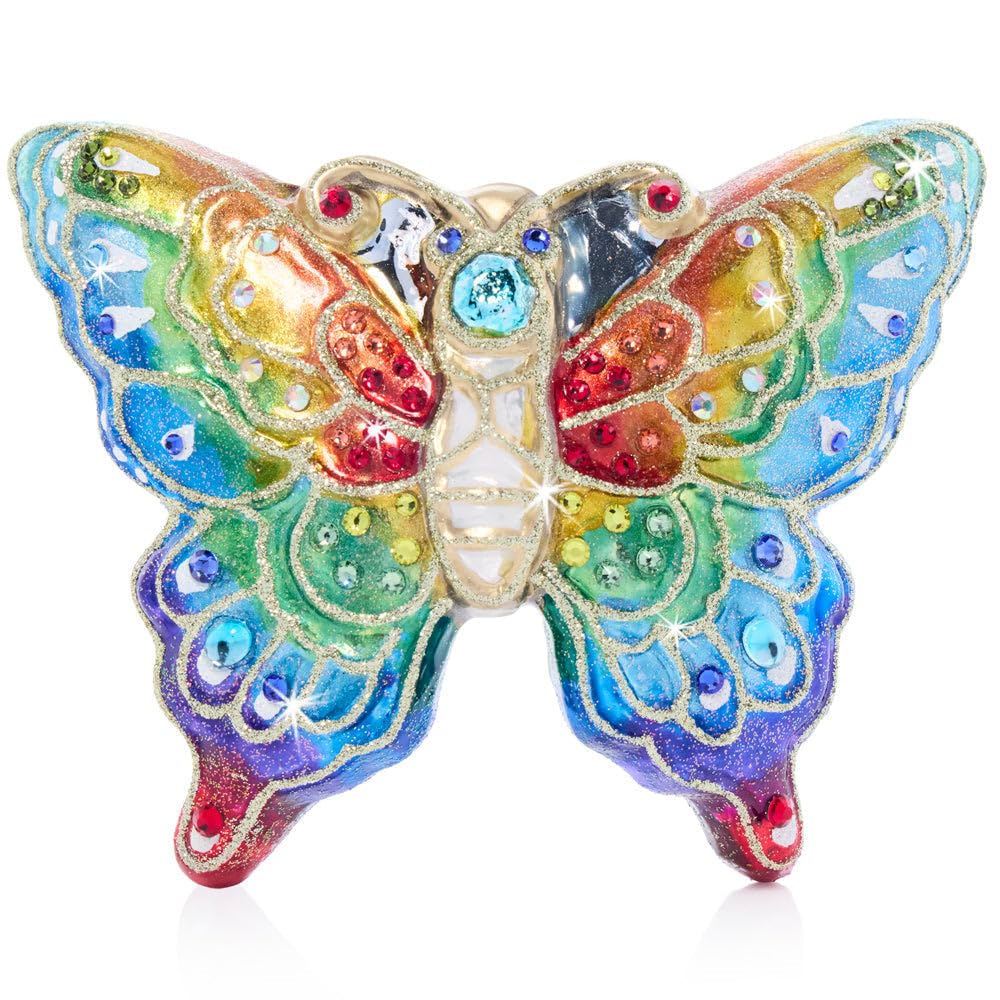 Jay StrongwaterRainbow Butterfly Glass Ornament - SDH20101-250