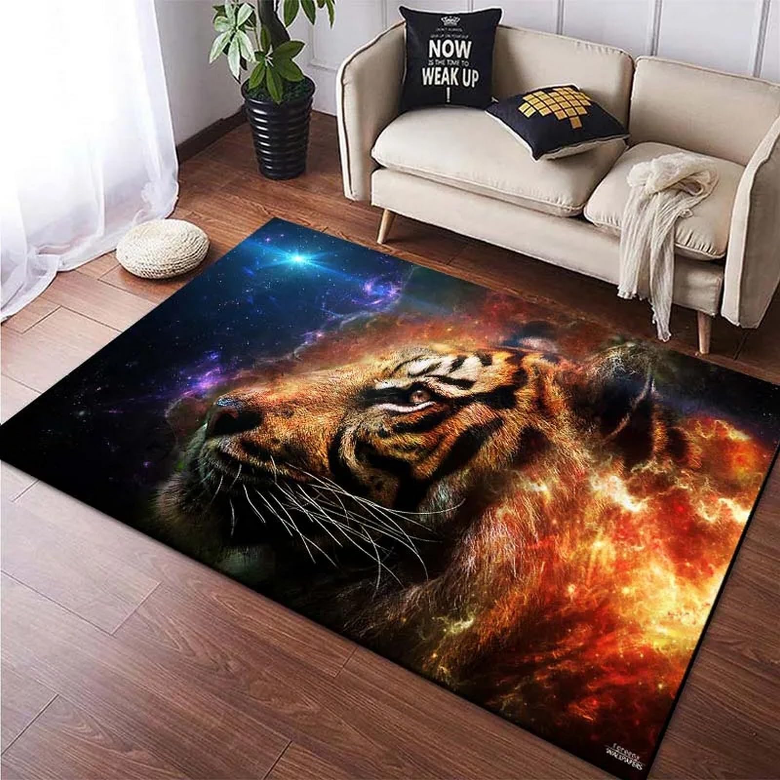 Tapis de couloir grand modèle tigre 3D antidérapant pour créer une décoration d'hôtel chic