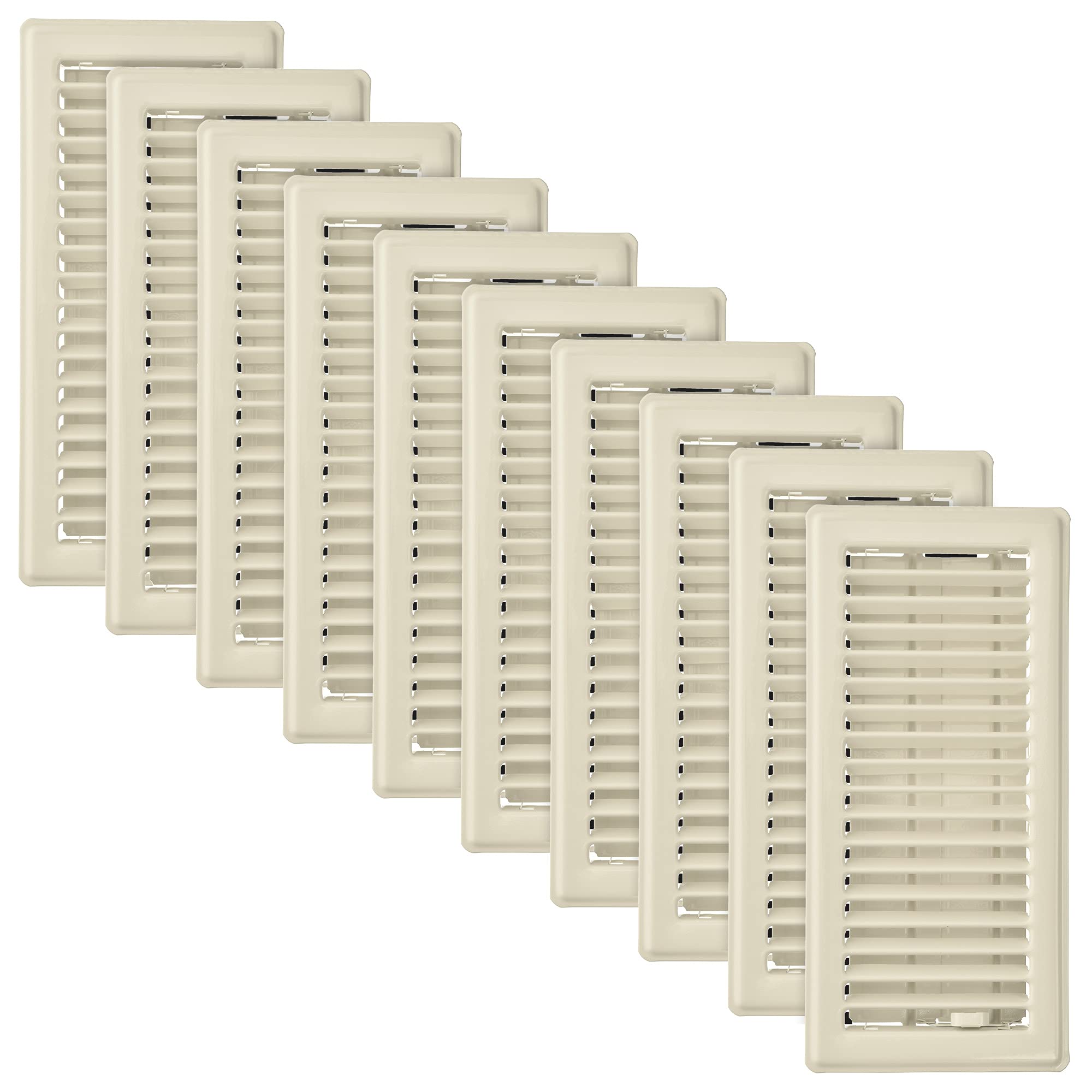 Registre à persiennes 10 x 25,4 cm pour supprimer les courants d'air froid lot de 10