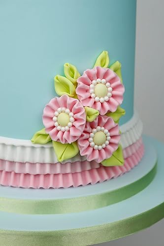 Miniatura 4 de Katy Sue Molde de silicona con volantes pequeños para decoración de pasteles estilo Lambeth - Tamaño de volantes 7.9 x 0.7 x 0.2 pulgadas