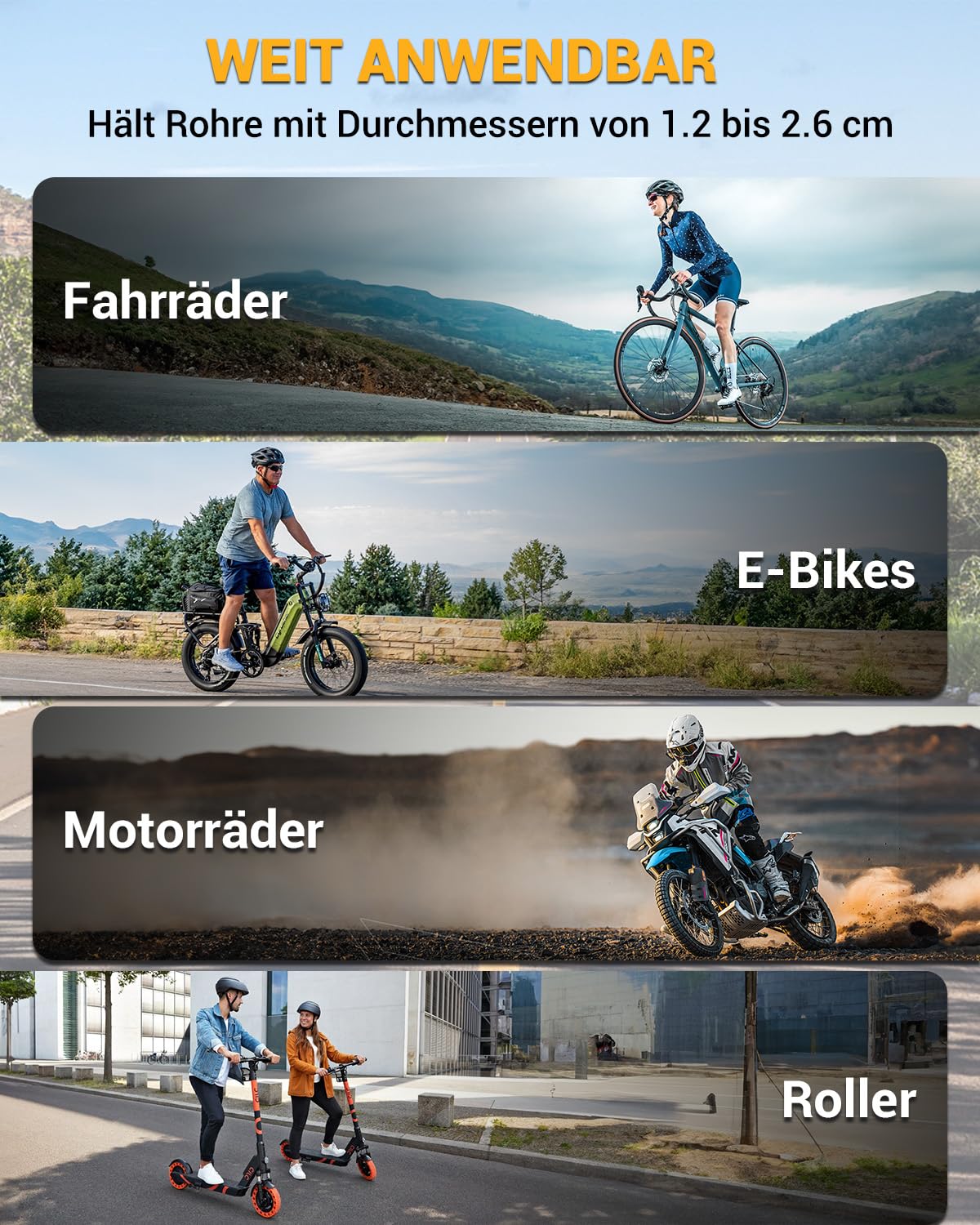 WLAN Action Kameras 120°Weitwinkel Sportkamera Mini Action Cam 1080P HD Dashcam Fahrrad für Helm und Fahrrad Mit Loop Aufzeichnung 64GB Speicherkarte Mit Halterungen