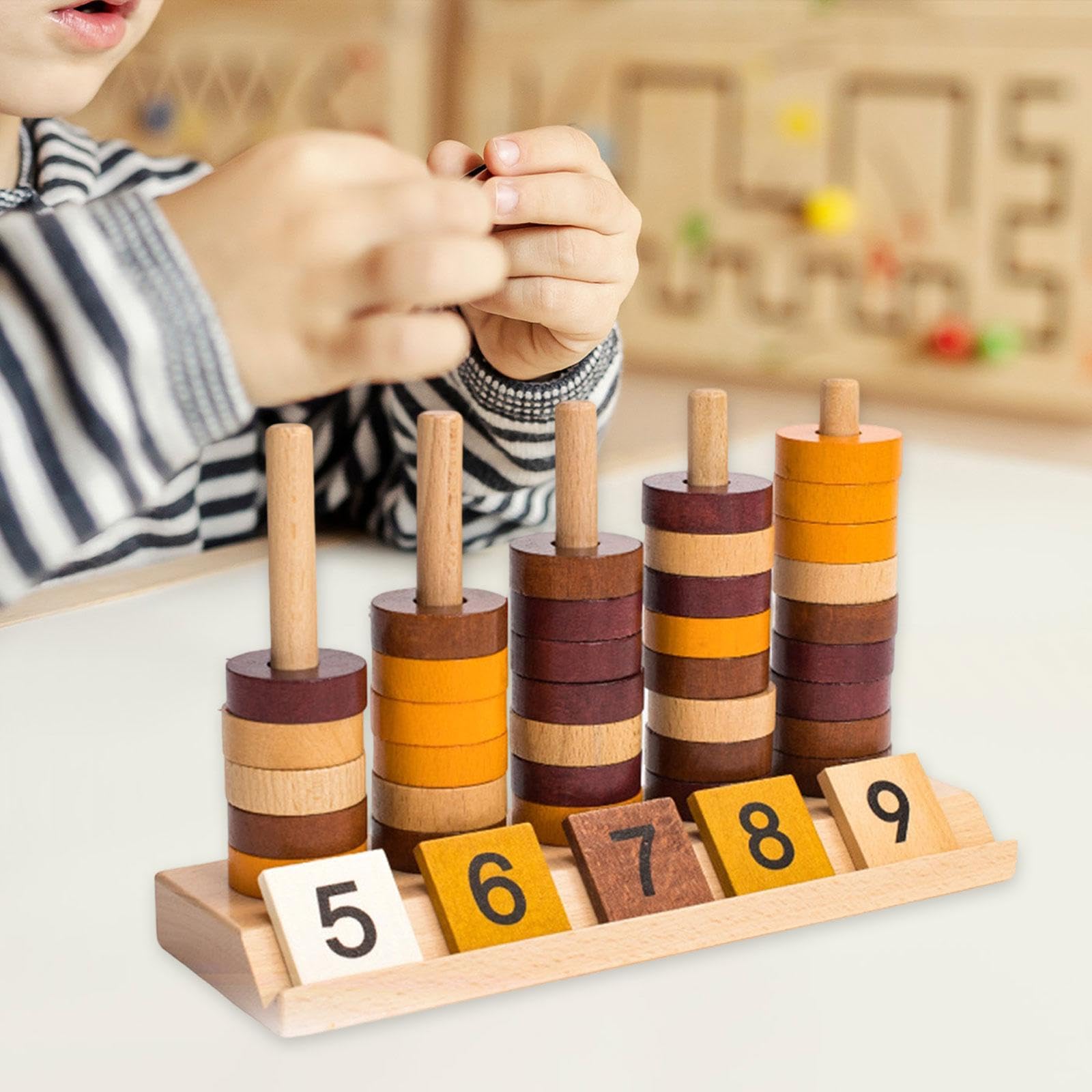 Giocattolo in legno per l'aritmetica, addizione e sottrazione, gioco educativo per bambini, ideale per feste di compleanno e