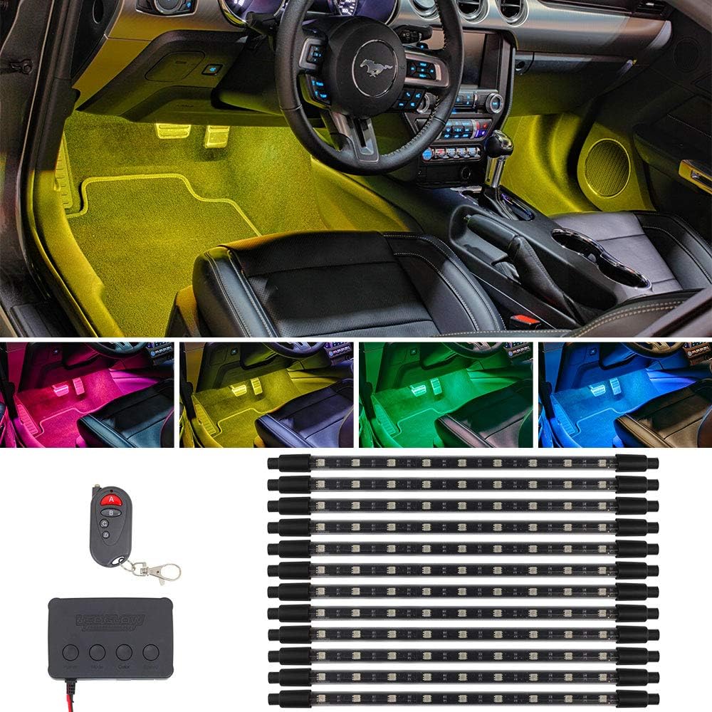 LEDGlow 8pc Bluetooth LED Motorcycle Lighting Kit – Million Colors, Smartphone Control, Waterproof