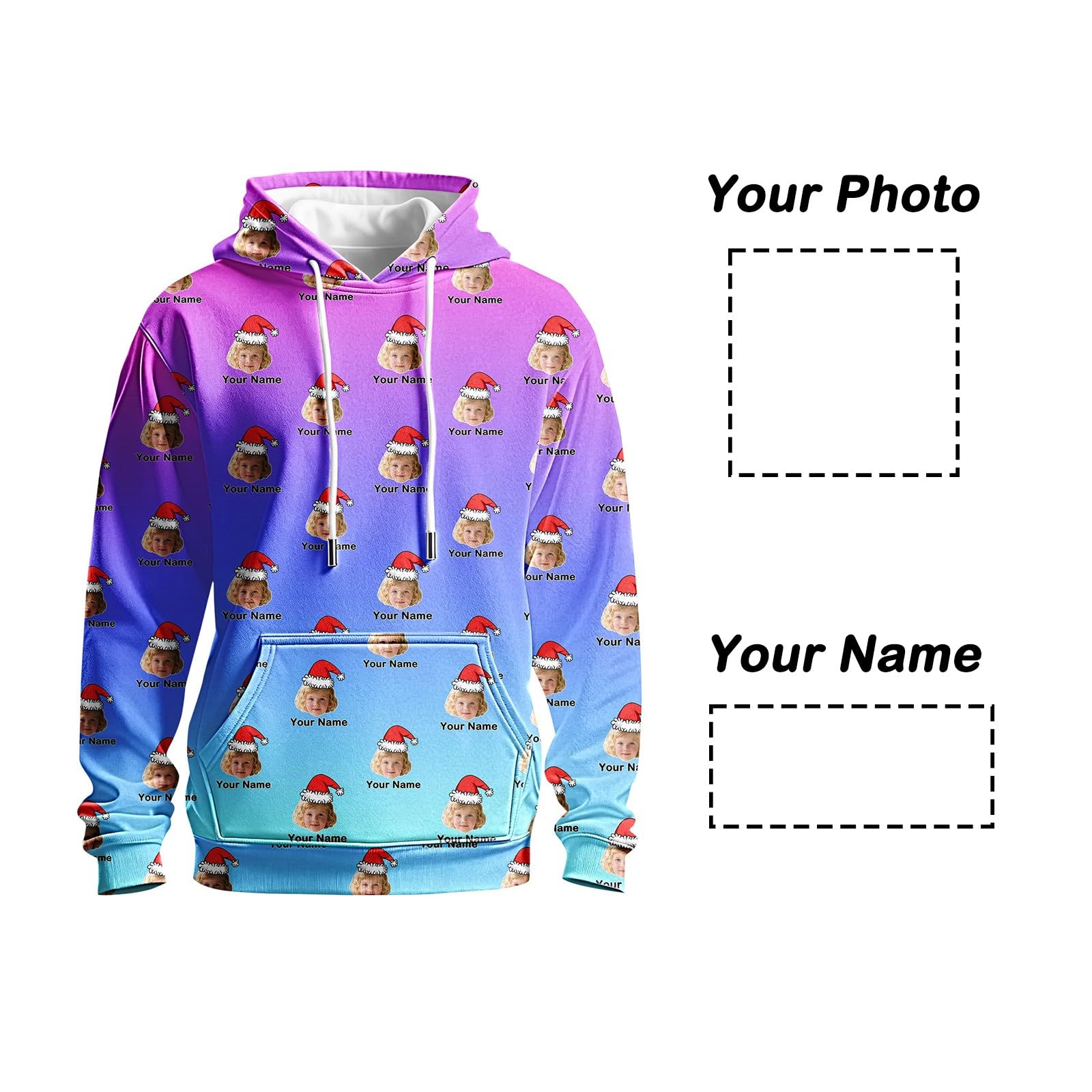 Sudadera Original Hombre Negra con Capucha Personalizada, Diseño Divertido De Navidad Chaquetones Invierno (Light Violet, S) Ropa Gimnasio Mangas para El Sol Top Deportivo Verano