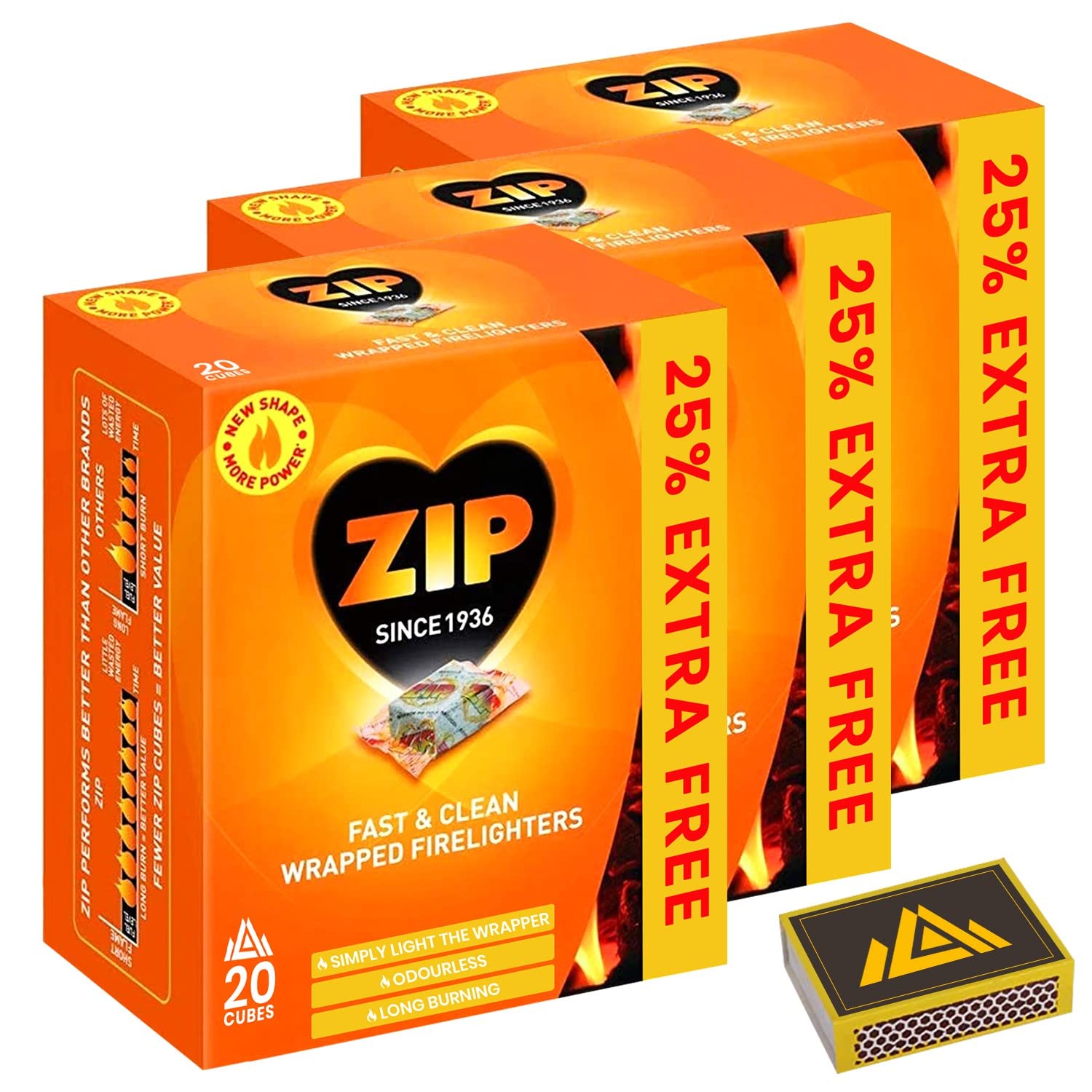 Perfectonish High-Performance Energy Firelighters For Wood Burners-Quick and Easy Lighting Fire lighters For Wood Burning Stove, Indoor and Outdoor Use- Fire Starter (12 x 20-Pack)