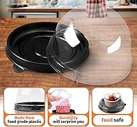 Vista 3 de Treat Box Pack 50 - Pack Mini Cupcake Containers for Desserts - 2.8 x 2.8" Plastic Food Grade Mini Cupcake Boxes Desserts Containers and Holiday