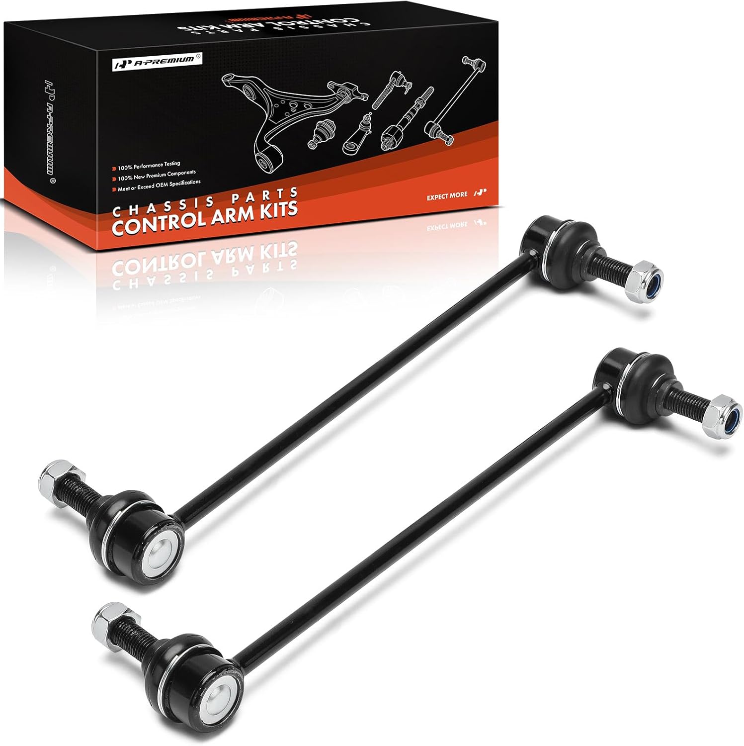 A-Premium 2 x Front Sway Bar Links Stabilizer Bar Links, Compatible with Chevrolet Malibu 2013-2015, Malibu Limited 2016, Impala 2014-2020 & Buick LaCrosse 2012-2016, Regal 2012-2017 & Cadillac XTS