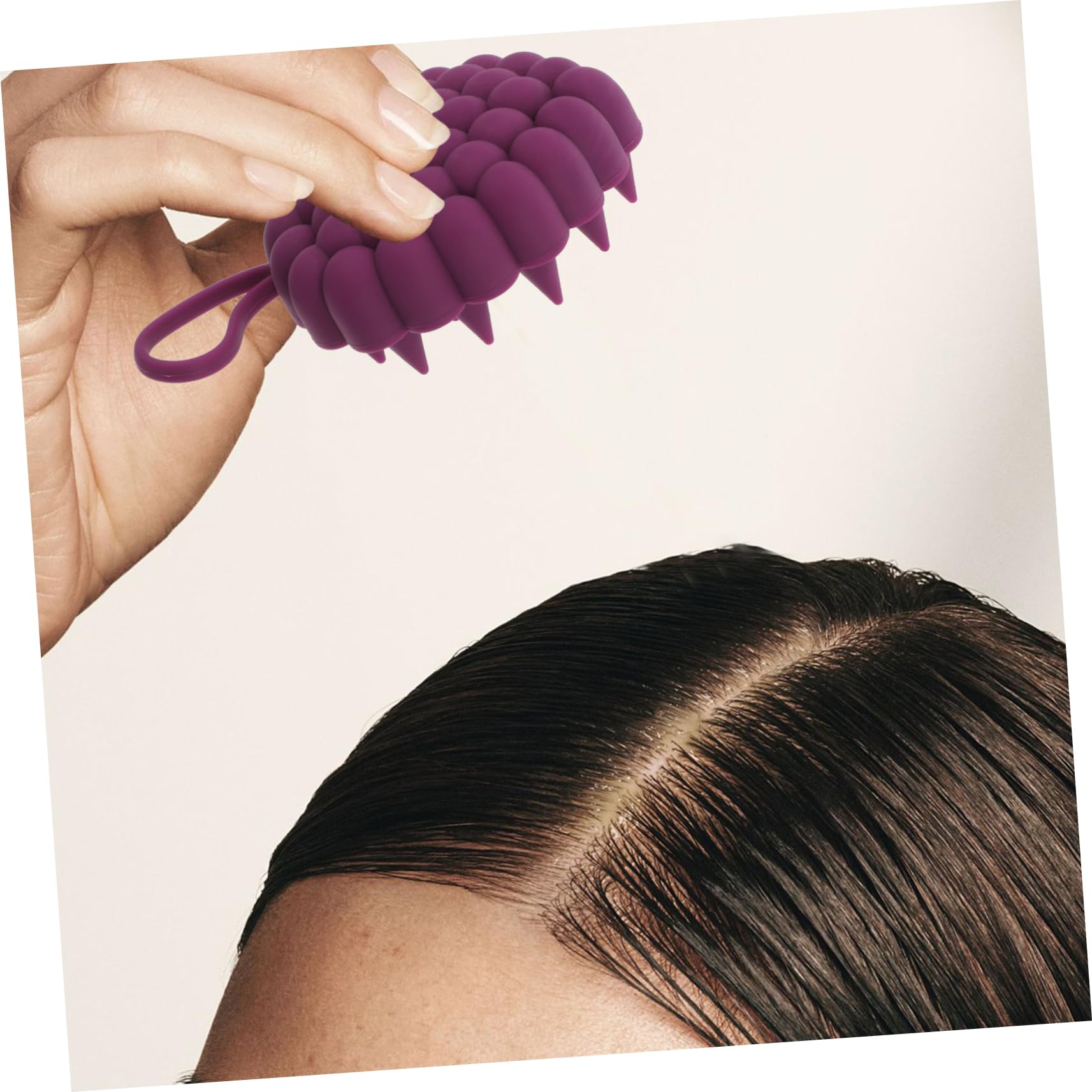 Beaupretty 5piezas Cepillo De Masaje Para Cabelludo Exfoliador De Champú Limpieza Profunda y Relajación Húmedo y Seco Para Cuidado Del Cabello