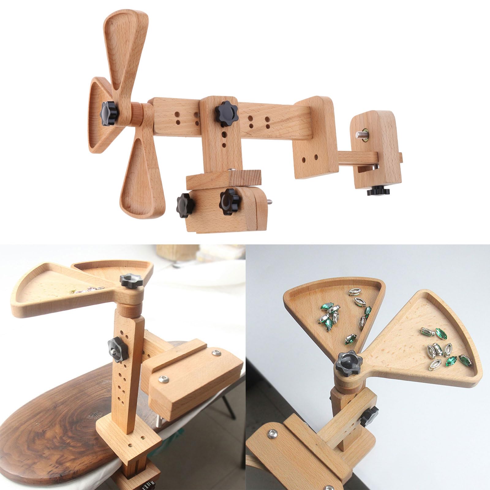 Supporto Regolabile Per Ricamo A Punto Croce - 6 Cerchi, Girevole 360° - Foto 5