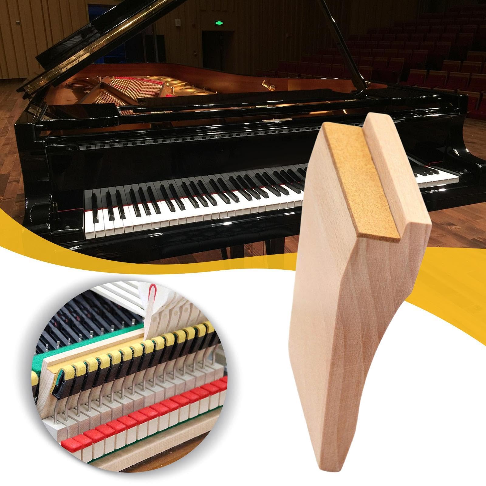 Piano Tuning Board Outil d'ajustement Accessoire d'entretien pour Piano à Queue Structure Robuste en Bois Adapté Aux Techniciens et Amateurs D, Style B