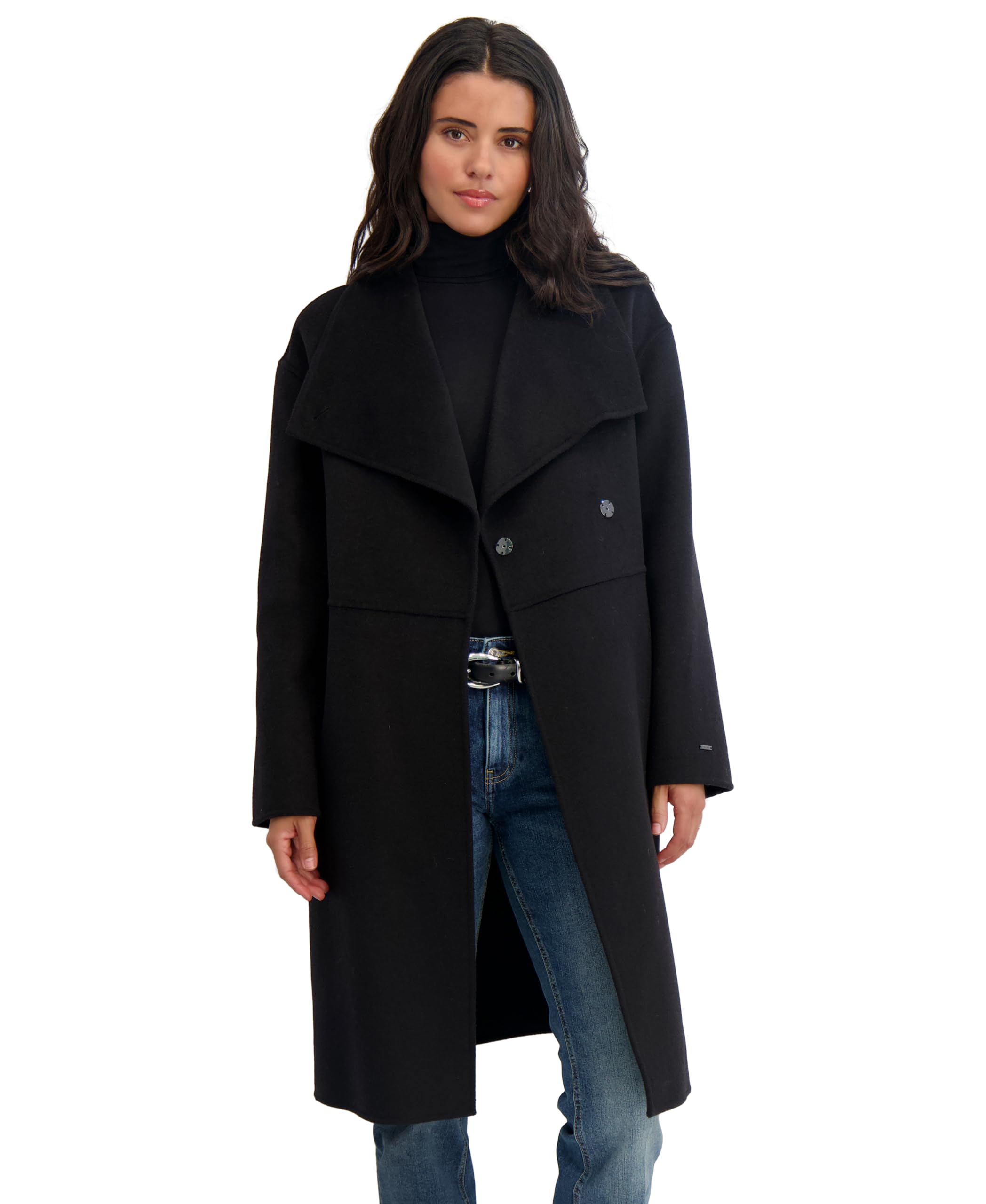 T Women's Olivia Fitted Plaid Wool Coat-image-6